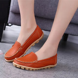 Breakj And Summer Cowhed Mother Shoes In The Elderly Flat Heel Single Shoes Nurse Small White Bean Shoes Size