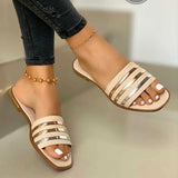 Women's Slippers Flat Summer Luxury Shoes for Women Without Heels 2022 Comfortable Fashion Female Flipflop Slides Beach Mules