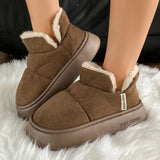 Bread Shoes Winter Soft Soles Warm On The Slings Feel Slippers Thick-Soled Plush Couple Wearing All-Inclusive Cotton Shoes