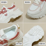 Breakj Korean Version Of The Thick Platform Dad Shoes 2025 Spring New Street Shot Student Running Sneakers Increased Casual QRJ