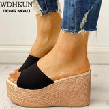 2020 New Summer Women's Sandals Peep-Toe Shoes Woman High-Heeled Platfroms Casual Wedges For Women High Heels