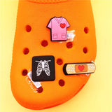 1pcs Band-aid PVC Shoe Charms Decorations Pins Chest X-ray Designer Shoes Buckle Accessories Badges Croc Accessory