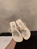 Clip Toe Slippers Women's Summer 2025 New Korean Version Of Cool Slippers Fairy Wind Flat Bottom Beach Shoes