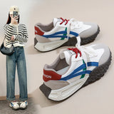 Breakj Korean Dad Shoes Female 2024 Autumn New Breathable Female Student Sneakers Increase Casual Shoes Tide