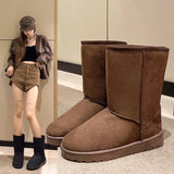 Breakj Boots Women's 2025 New Autumn And Winter With Tuffen And Thick Women's Shoes To Keep Warm Snowy Cotton Shoes Casual