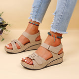Breakj New Large-Size Fish Mouth Casual Sandals Hot Roman Wind Sandals Women Wear Magic