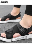 Soft Men Comfortable Non-Slip Men Shoes High Quality Woven Beach Sandals Mens Gladiator Sandals Summer Casual Flat