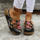 Breakj Wind Plum Totem Thick Bottom Cool Slippers Women's Summer New Pine Cake And Bao Head Slippers Women's Anti-Slip Women