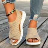 Breakj Low-Heeled Women's Shoes Large-Size Sports Toe Thick-Sed Fish Mouth Flying Leisure Sleeve Sandals Large
