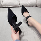 And Autumn Wear Shoes Women's Pointed Half Slippers New Fine Heel High-Heeled Shoes Head Cool Drag Large