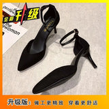 Breakj Heel Single Shoes French Tying High Heels Women 2025 Summer Pure Want Head Sandals Fashion Buckle