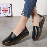Women Shoes White Genuine Leather Shoes for Women Loafers Soft Mocassin Femme Oxford Shoes Slip on Casual Leather Flat