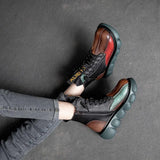Breakj Red Ugly Ugly Boots 2023 Autumn New Fashion Round Head Trend Cool Thick Background Hit The Color Martin Boots