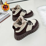 Breakj Platform Women's Shoes 2024 New Winter High Top And Velvet Warm Dad Shoes Versatile Casual Snow Boots