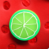 PVC Fruits Shoe Buckle Accessories Cute Pineapple Peach Banana Shoe Decoration Jibz for Croc Charms Bracelets Kids