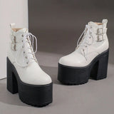 Women Ankle Boots 2023 Winter Brand Design Great Quality Gothic Style Comfy Cool Street Women Shoes Boots Big Size