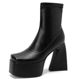 Over The Knee High Boots 2023 Brand Design Zipper White Black Fashion Motorcycle Boots Sexy Party Walking Comfy