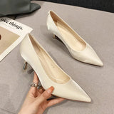 Breakj High-Heeled Women's 2025 Autumn Pedal New Single Shoes Red Fine Tip Pointed Women's