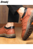 Boots Leather Casual Men Shoes Comfortable Sneakers Casual shoes Walking Footwear Lac-up Mens Vulcanize Leather