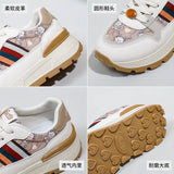 Breakj Korean Platform Dad Shoes Spring 2024 New Street Photo Female Student Sneakers Heighten Casual