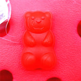 Red Bear PVC Shoe Charms Accessories Ice Cream Chocolate Donut Racing Shoe Buckle Decorations fit Kids X-mas Party Gifts