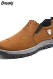 Men's Slip-on Shoes Breathable Casual Sports Shoes Outdoor Hiking Shoes Walking Shoes for Men Hand Stitching Mesh