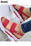 Women Sandals Summer Platform Sandals Wedges Shoes 2023 New Sandalias Mujer Lightweight Soild Color Open Toe Sandals for