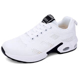 Women Red Sneakers Ladies Air Cushion Shoes Woman Mesh Sneakers Female Breathable Flats Increase Womens Casual