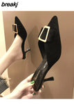 Brand Women Slippers Slip On Mules Leopard Shoes Women Slides Home Slippers Mules Low Heel Shoes Ladies Fashion Shoes