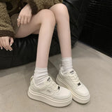 Breakj Inside Heighten Women's Shoes Autumn Platform Breathable Small Casual Board Shoes Sports Small White Shoes