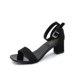 2020 New Ankle Strap Heels Women Sandals 5/7CM Summer Shoes Women Open Toe Chunky High Heels Party Dress Sandals Big Size