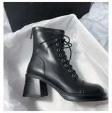Breakj Fashion After Zipper Fashion Boots 2025 New Korean Version Of The Round Head With Martin Boots Women's