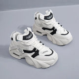 Breakj Korean Platform Dad Shoes Female Spring 2025 New Street Shot Student Running Casual Sneakers