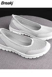 Women's Vulcanized Shoes Fashion Light Breathable Mesh Walking Flat Shoes Women Casual Sneakers 2023 Tenis Feminino Female