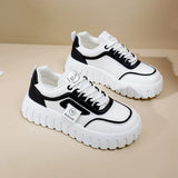 Breakj Summer New Korean Ins Breathable Small White Shoes Women's Hollow Casual Board Shoes Thick Platform Versatile Pine Shoes XQ