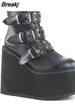 Design Cool Block Great Quality Big Size 43 Gothic Style Platform Woman Boots Fashion Casual Cosy Woman Shoes Ankle