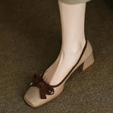 Breakj Head Retro Solid-Color Fashion Women's Shoes 2025 Summer New Commuting Work Light Mouth Single Shoes Coarse Heel Mary Precious