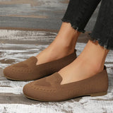 Breakj Size Single Shoe Autumn New Style Fly Weave Net Surface Shallow Foot Pedal Lazy Flat Bottom Casual Women's Shoe
