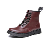 Women Boots Classic Genuine Leather Shoes Women Autumn Winter Boots Leather Punk Ankle Botas Mujer Fur Winter Chaussures