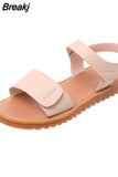 New Summer Fashion Casual Shoes Low Heel Ladies Sandals White Roman Style Gladiator Sandals Ladies Flat