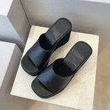 Breakj Mouth High Heel Cool Slippers Women Summer New Outdoor Thick-Soled Sandals Fitting Room Women's Shoes