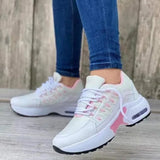 Breakj Size Women's Sports Single Shoes Women's 2023 Summer New Flying Woven Slope Heel Round Head Casual Single