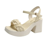 Breakj Sandals Women 2025 New Summer Wear A Word With Coarse Heel Toe Fashion