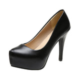 Shoes Women Fall 2023 New Korean Version Of Professional Waterproof Platform Ultra High Heel OL Work Shoes Sexy Platform High