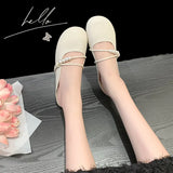 Half Slippers Female Spring Outside Wear 2024 New Flat Bottom Lazy Leisure Versatile Retro Gentle Fairy Wind Cool