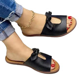 Women Sandals Shoes Open Toe Vintage Summer Beach Shoes Women Casual Slipper Women Cute Butterfly-Knot Zapatillas