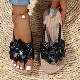 Breakj Summer New Large-Size Ladies Sandals Beach Shoes Woven Shoes Simple Fashion Jackets Cool
