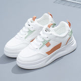 Breakj White Shoes Women 2025 Autumn New Ins Korean Version Of Thick Soles To Increase The Number Of Students Shoes Women's Casual Lace