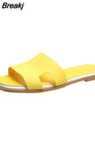 Women's Slippers High Quality Outdoor Fashion Flat Casual Sandals Classic Designer Leather Beach Slippers Women's Plus