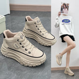 Breakj Korean Version Of The Spring 2025 New Dad Shoes Female Student Sneakers Running Casual Platform Height Shoes HY